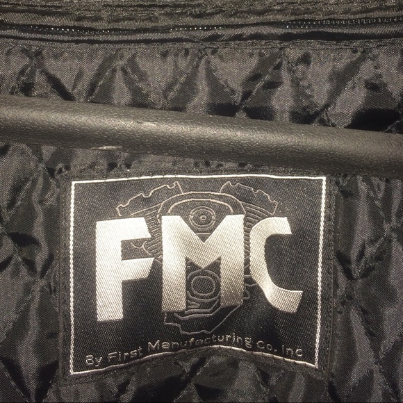FMC black leather motorcycle riding jacket - Picture 4 of 6